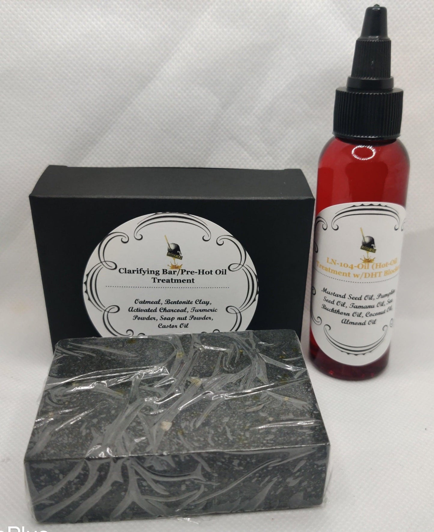 LN-104-Oil (Hot-Oil Treatment w/DHT Blocker)*2oz* & Clarifying Bar/Pre-Hot Oil Treatment - Leonidiz 