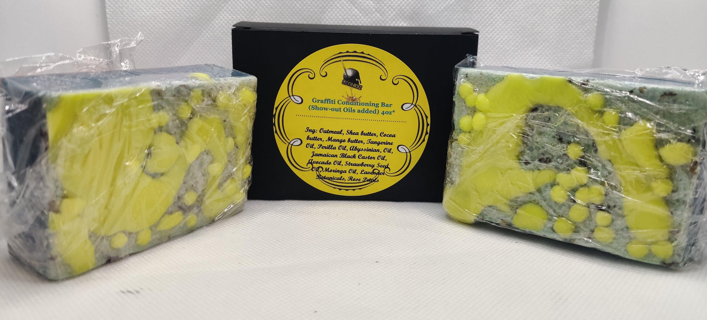 Graffiti Conditioning Bar (Show-out Oils added) *8oz or 4oz* - Leonidiz 